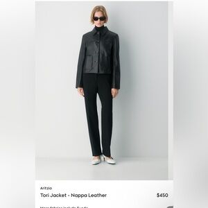 Aritzia Black Tori Leather Jacket